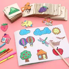 Estênceis de pintura de madeira para crianças, Brinquedos Montessori, Brinquedos de desenho, Aprendizagem Educacional, Presente Infantil, DIY, 20pcs - Wolf Magazine