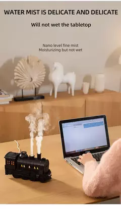 Aierwil-Train Ultrasonic Umidificador de Ar, Aromaterapia Difusores, Névoa Maker, Fragrância, Óleo Essencial, Aroma Difusor, Controle Remoto - loja online