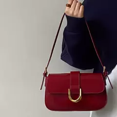 Retro couro de patente bolsa de ombro para mulheres luxo aleta crossbody saco cor sólida axilas saco vermelho crossbody bolsa senhora