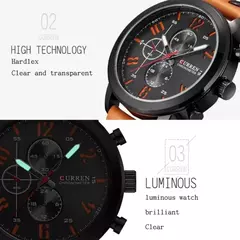 Curren-Relógio Quartz Masculino, Relógios de Fábrica, Moda de Luxo, Relógio de pulso casual, Data Watch - loja online