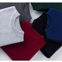Pulôver de caxemira masculino, suéter clássico de algodão quente, camisa para outono e inverno, 2022 - comprar online