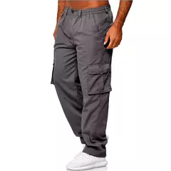 Imagem do Calças de carga multi bolsos para homens, moletom casual, calças táticas militares, jogger baggy, tática