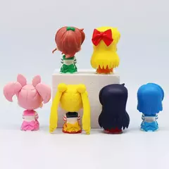 Imagem do Sailor moon anime figura q versão kawaii marinheiro marte jupiter mercúrio venus figura de ação pvc coleção modelo boneca brinquedo para crianças