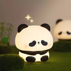 Panda led night light bonito silicone night light usb recarregável toque noite lâmpada quarto cronometragem decoração presente das crianças - comprar online
