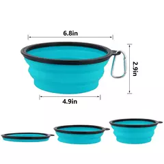 Bacia de água dobrável para comida de cachorro de silicone com lábios de tigela para animais de estimação viagens ao ar livre, portátil com ganchos para suprimentos para animais de estimação, tigela de alimentação na internet
