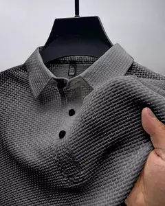 Camisa polo manga curta masculina, top respirável, solta, cor sólida, alta qualidade, moda casual, verão - Wolf Magazine