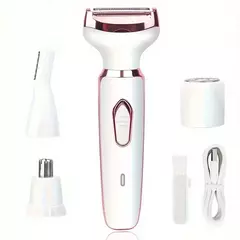 Depilador elétrico da remoção do cabelo do corpo para mulheres, senhora barbeador, navalha indolor, aparador sem fio, presentes, 4 em 1 - comprar online
