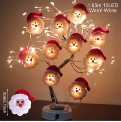 Snowman LED Garland String Light, Feliz Natal Decorações para Casa, Xmas Tree Ornament, Presentes de Ano Novo, 2024 - loja online