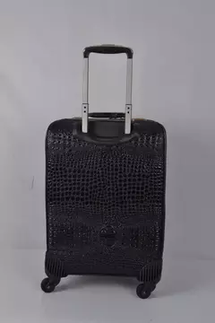 Crocodilo Padrão Couro Rolando Bagagem, Embarque Trolley Mala, Bagagem de Viagem Real para Homens e Mulheres, 16 20 24 Polegada - Wolf Magazine