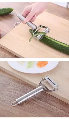 Descascador multifuncional para vegetais e frutas, aço inoxidável, durável, fatiador de batata, doméstico, descascador de cenoura - comprar online