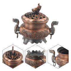 Imagem do Queimador de incenso estilo chinês para decoração doméstica, dragão duplo delicado, suporte de vara, ornamento decorativo, 1pc