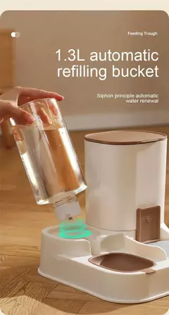 Alimentador automático para gatos, água potável, grande capacidade, separação seca e molhada, recipiente de alimentos, suprimentos para animais de estimação - comprar online