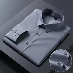 Homens de Manga Longa Stretch Camisas, Anti-Rugas Camisas, Slim Fit, Blusa de Negócios Sociais, Branco, Novo, S-8XL na internet