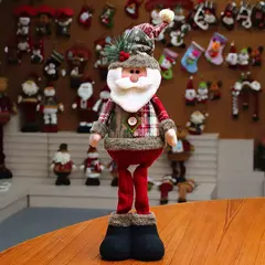 Bonecas de Natal infantis, Papai Noel, boneco de neve, rena, mantel de mesa, presentes para bebê, perna, 2024