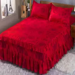 Lençóis planos respiráveis confortáveis, cama de luxo, colcha lavável, colchão king e queen size, saias de cama, moda - comprar online