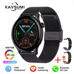 Imagem do Smartwatch NFC para Mulheres, Smartwatch com Tela HD, Frequência Cardíaca, Rastreamento GPS, Chamadas por Voz, Huawei, Xiaomi, Novo, Senhoras, 466x466, 2022