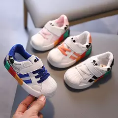 Sapato de caminhada macio infantil, Anti Slip, Sapatilhas Respiráveis, Sapato de Borda Única, Meninos e Meninas, Bebê, Primavera e Outono
