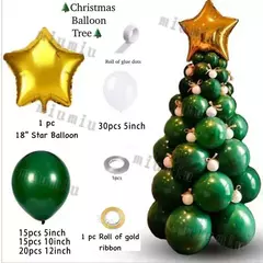 Decorações balões de natal guirlanda arco vermelho metálico ouro com homem de gengibre estrelas balão foil para decoração de festa de natal - comprar online