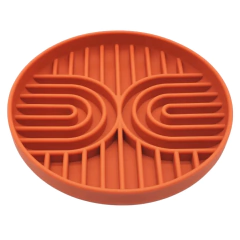 Imagem do Suprimentos para animais de estimação tigela de comida lenta gato anti-queda tigela de comida antiderrapante filhote de cachorro anti-asfixia brinquedo de silicone placa de comida