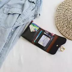 Pequena bolsa de couro para mulheres, bolsa de cartão, embreagem, grampo de dinheiro, pequena, moda, marca de luxo, fêmea - Wolf Magazine
