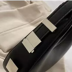 Imagem do Bolsa de ombro Hobo de couro PU feminina, bolsa de embreagem pequena bolsa de ax