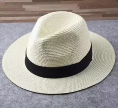 Chapéu de palha panaman cabeça grande masculino, chapéu de tecido dobrável, chapéu top jazz, proteção solar, sombreamento solar, tamanho grande, 63cm - Wolf Magazine