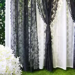 Cortina De Renda Francesa Com Tule Branco, Persianas, Sala De Estar E Suprimentos Do Quarto, Tela Respirável, Festa De Casamento, Decoração De Casa - Wolf Magazine