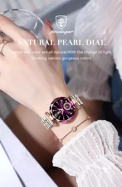 POEDAGAR-Relógio feminino impermeável em aço inoxidável, elegante relógio de pulso para senhoras, vestido luxuoso, relógios quartzo diamante
