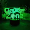 3D LED Gaming Setup Lamp, USB Powered, Bedroom Night Lights das crianças, Iluminação interior, Iluminação Presentes, Sala de jogos