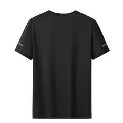 Imagem do Homens de secagem rápida extragrande em torno do pescoço camiseta de manga curta, verão camisetas esportivas, fitness correndo t-shirt, plus size, 6XL, 7XL, 3pcs