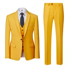 Conjunto de terno casual masculino de negócios, jaqueta masculina, blazers, calças, calças, colete, colete, moda, 2023 na internet