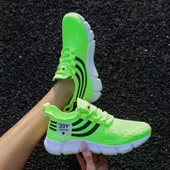 Calçado esportivo respirável masculino, tênis leve, masculino em vulcanização, tênis ao ar livre, corrida, caminhada, verão na internet