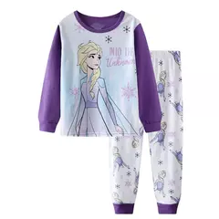 Conjunto pijama de algodão infantil, pijamas femininas, Frozen Anna Cartoon, roupas de bebê, primavera, outono, novo - Wolf Magazine