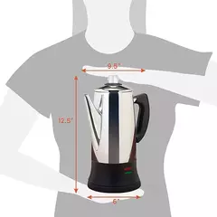 Cafeteira de café elétrica em aço inoxidável, cafeteira, café ferramentas, presente para amantes de café, 110V, 220V, 12 copos - comprar online