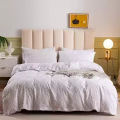 Wasart branco pitada plissado capa de edredão 220x240cm verão luxo cama casal colcha conjuntos único duplo rainha king size na internet