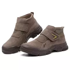 Imagem do Botas masculinas de construção anti-quebra, sapatos de segurança anti-perfuração, botas de aço, à prova de escaldão, soldagem indestrutível