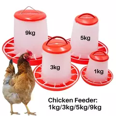 1/3/5/9kg balde alimentador automático de frango galo galinha dispositivo de alimentação, animais de fazenda aves codorna pombos suprimentos de alimentação 1 pc - Wolf Magazine