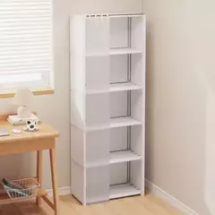 Dustproof High Capacity Partition Wardrobe, Open Bookshelf, Montagem simples Armário de armazenamento, Mobília do quarto, 6 camadas, 5 camadas - loja online