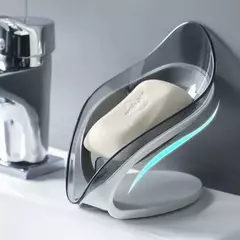 Transparente Portátil Folha Shaped Soap Box, Prateleira De Chuveiro, Dreno, Livre e Conveniente, Suprimentos Do Banheiro, Acessórios De Banho
