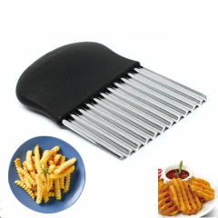 Fatiador de batatas em aço inoxidável, Faca de cozinha, Cortador de massa, Legumes, Fruit Crinkle, Chopper ondulado, French Fry Maker Tools, Gadget - comprar online
