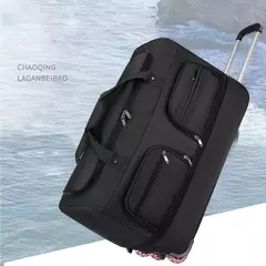 Bolsa de viagem de grande capacidade, tecido oxford, dobrável, repelente de água, resistente ao desgaste, bolsa de bagagem expansível, bolsa de negócios