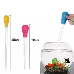 Alongar pipetas aquário sifão tanque de peixes aspirador de pó ferramenta de limpeza simples para aquário trocador de água - comprar online