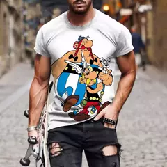 T-shirt Anime 3D Asterix e Obelix para homens e mulheres, Tops de manga curta, T-shirt, Cartoon Streetwear, Roupa infantil, moda - comprar online