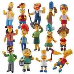 14 pçs disney simpsons dos desenhos animados figura de ação brinquedos engraçado homer grand bart mini estatuetas pvc boneca modelo crianças brinquedo presente aniversário - comprar online