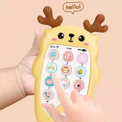 Telefone bilíngue mordedor brinquedos para bebê, música, brinquedo de voz, educação precoce, máquina de aprendizagem, eletrônica, presente infantil - comprar online