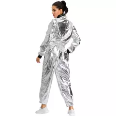 Halloween natal prata spaceman masculino feminino espaço terno adulto crianças astronauta traje festa de família vestir-se presente aniversário