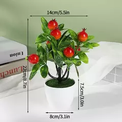 Árvore plástica artificial do bonsai para a decoração home, plantas envasadas, potenciômetro pequeno da simulação, arranjo da flor, ornamentos do jardim na internet