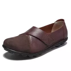 Plus size senhoras apartamentos sapatos para mulher 2022 macio couro genuíno mocassin barco gancho loop mocasines de mujer chaussure femme - Wolf Magazine