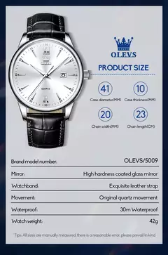 OLEVS-Relógios de luxo high-end para homens, relógios originais de aço inoxidável, marca top, relógio de quartzo, relógio manual, moda - Wolf Magazine