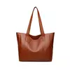 Sacola de grande capacidade feminina, bolsa de ombro vegana, bolsa casual para deslocamento, vintage, retrô